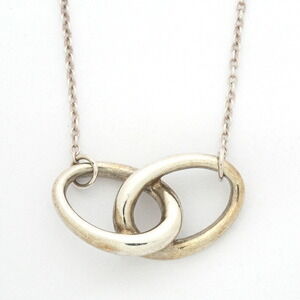Tiffany Elsa Peretti Double Loop Silver Pendant